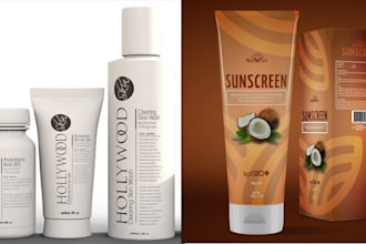do creative unique cosmetic skincare logo design and product design