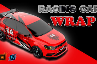 do racing car wrap, itasha car wrap, van wrap, truck wrap ,vehicle wrap designs