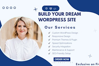 design wordpress website with premium theme,  fast and secure