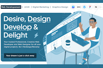 redesign website, revamp wordpress website,  landing page or figma to elementor
