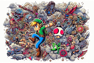 draw amazing cartoon doodle art and character illustrations