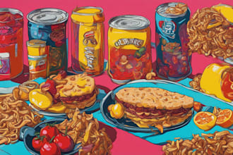 make food pop art of your food