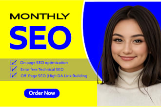 do complete monthly SEO services with keyword research