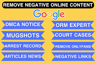erase negative links remove mugshots articles false news delete cases on google