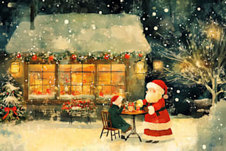 design amazing christmas, greeting or holiday card
