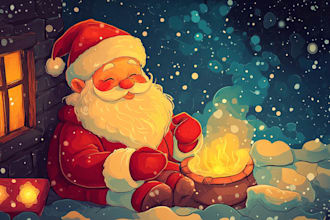 draw birthday, greeting, christmas card, postcard in hand