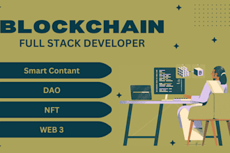 be blockchain developer nft, smart contant, staking, ico