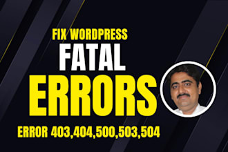 fix wordpress 403, 404, 500, 503 fatal and critical errors
