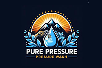 design unique power washing company logo