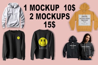 do detailed and modern mockups for your clothing