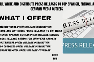 write and distribute french and italian press release for maximum visibility
