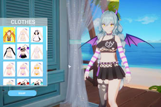 convert, fix koikatsu model, mmd, vrm, mmd outfit, blender model, weight paint