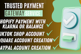 create verified shopify payment tiktok shop wise square paypal klarna paynoeer