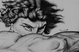 draw realistic illustrations on a sketchbook for you