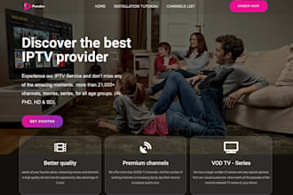 build a responsive iptv reseller website livestreaming website subscription site