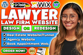 build lawyer website, law firm sales funnel, real estate, appointment website