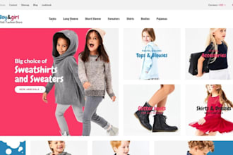 design profitable kids wear shopify baby wears store kids wear website