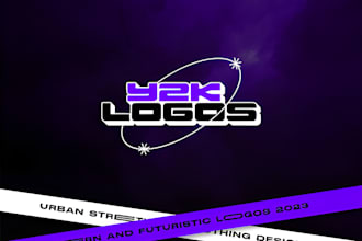 create y2k streetwear logo design