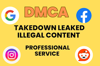 takedown leaked and infringing content on fb insta reddit google under dmca