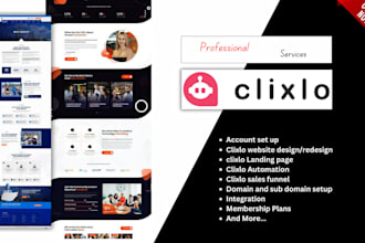 connect domain, clixlo website, landing page, clixlo funnel, clixlo automation