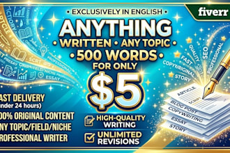 write 500 words about anything