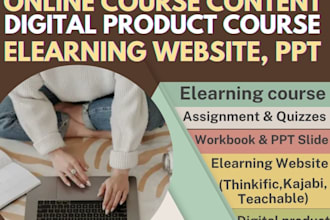 create online course content, assignment for google classroom, elearning website