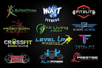 design professional health, gym, sports, fitness brand logo