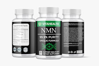 design amazing supplement label and vitamin label
