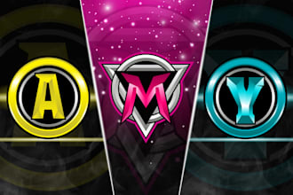 do initials gaming logo design for esport twitch and youtube