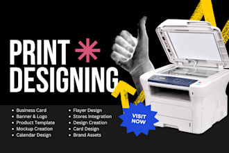 create print ready designs and on demand store