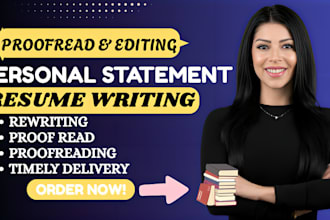 edit your personal statement, sop, common app, executive resume and cover letter