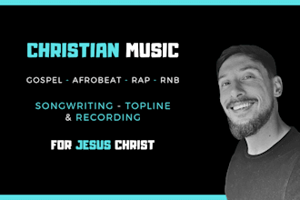 create your gospel song in french pop rap rnb afro amapiano