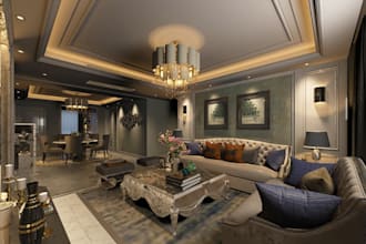 visualize 3d interior design, v ray, sketch 3d floor plan, exterior 3d rendering