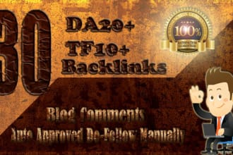 submit 30 high da tf dofollow backlinks