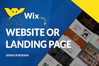 do professional wix website design and custom wix landing page