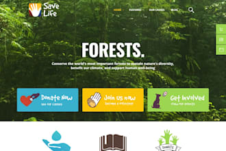 design a donation, charity, ngo, non profit, and fundraising website