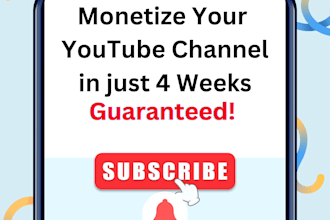 help monetize your youtube in just 4 weeks