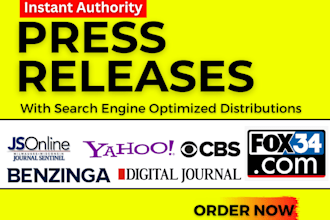 write and distribute your press release to major news sites