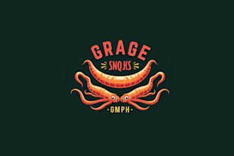 design motivation garage and snacks logo