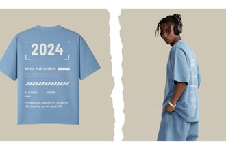 create a modern t shirt design for your fashion brand
