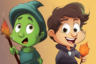 draw cartoon avatar, cartoon character