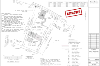 draw site plan, plot plan for city permit in autocad