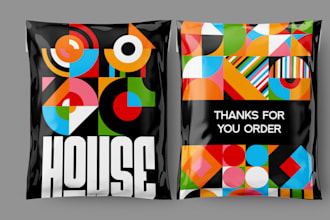 design premium poly mailers or mailer boxes packaging design