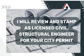review and digital stamp usa structural drawing for your city permit as pe