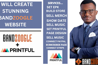 bandzoogle design, bandzoogle merch store, music epk, redesign bandzoogle pages