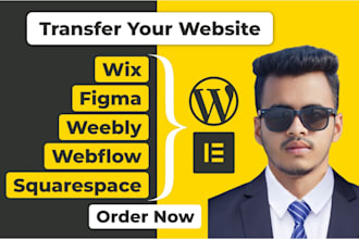 convert or clone squarespace, webflow, weebly, figma, wix to wordpress website