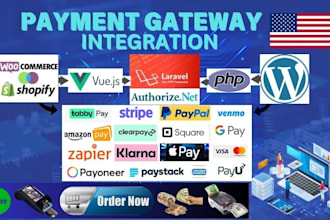 add stripe paypal square klarna afterpay payu into your website or shopify store