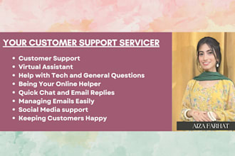 provide customer support customer service and email support chat support