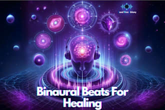 provide binaural beats for healing royalty free album