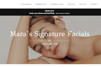 design healthcare aesthetics clinic website medical spa booking website